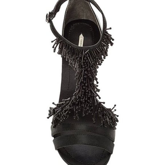 NWT/NIB Leon Max | Black Samba Beaded T-Strap Sandal - 9M - Picture 3 of 10